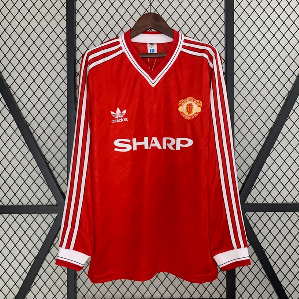 Tailandia Camiseta Manchester United Primera ML Retro 1986 1988